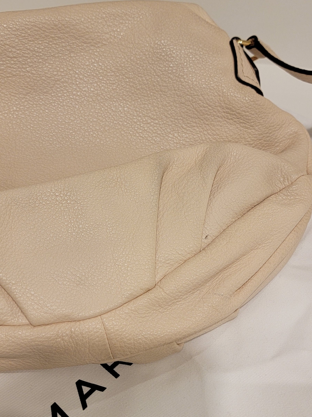 Marc Jacobs Classic Q Natasha Large Crossbody Beige Pebbled Leather Y2K Vintage - Picture 9 of 13